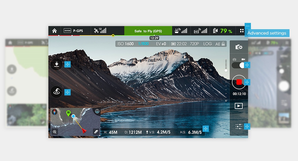 Phantom 3 is able to fly up to 1.2 miles with high performance and live video feed.